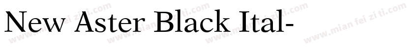 New Aster Black Ital字体转换